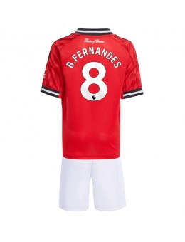 Manchester United Bruno Fernandes #8 Replika Hemmakläder Barn 2025-26 Kortärmad (+ byxor)